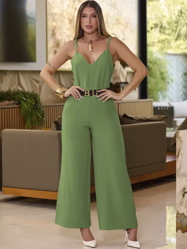 Macacão Elegante com Cinto e Modelagem Refinada Empório Pit Bull