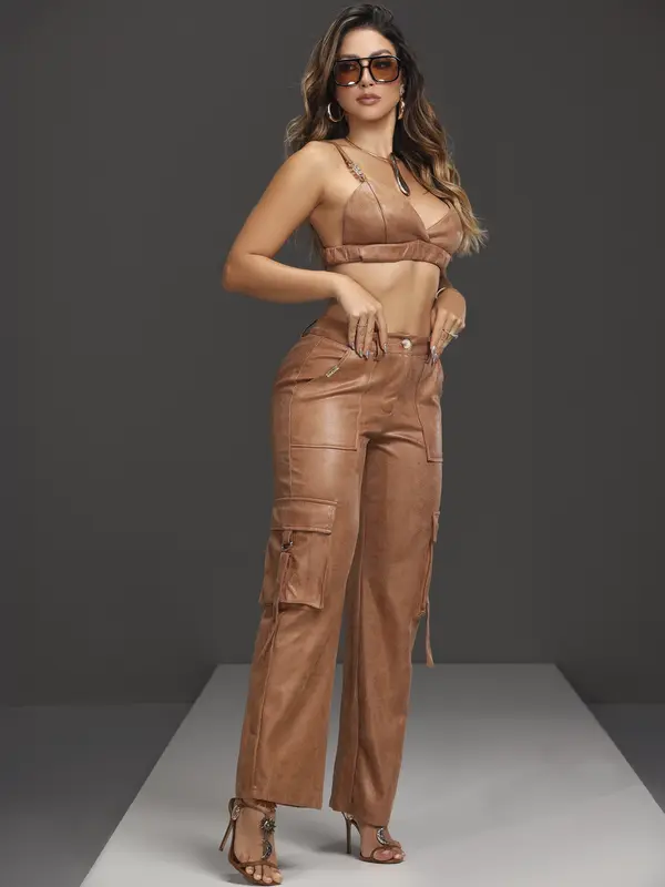 Conjunto Calça e Top Empório Pit Bull Sofisticado e Elegante