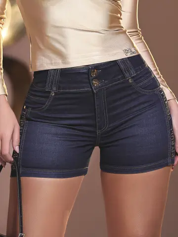 Short Sexy com Lavagem Destroyed e Cintura Média Pit Bull Jeans