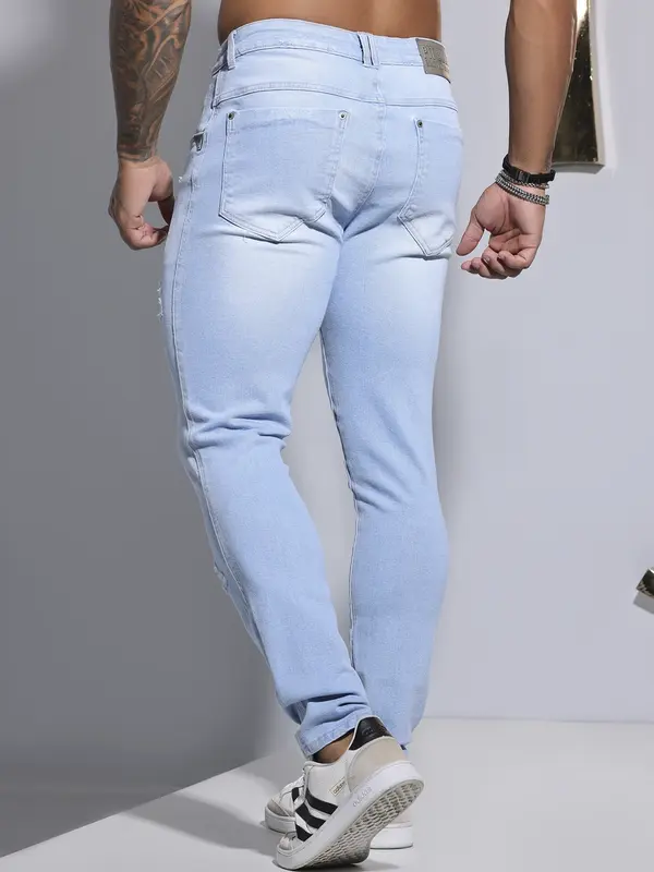 Calça Masculina Pit Bull Jeans Estilosa com Lavado Claro