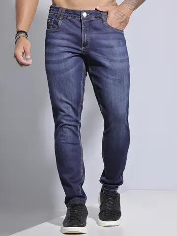 CALÇA MASCULINA LAVADO ESCURO E CONFORTÁVEL PIT BULL JEANS