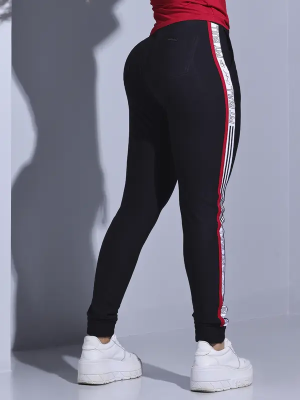 Calça Jogger Pit Bull Jeans Confortável com Estamparia Lateral