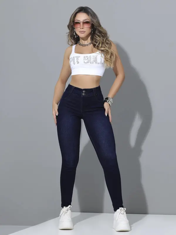 Calça Skinny Casual Pit Bull Jeans com Cós Largo e Confortável