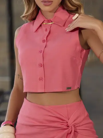 CONJUNTO SAIA E COLETE ELEGANTE E REFINADO EMPÓRIO PIT BULL