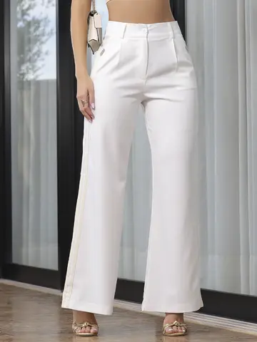 Calça Feminina Wide Leg Elegante e Sofisticada Empório Pit Bull