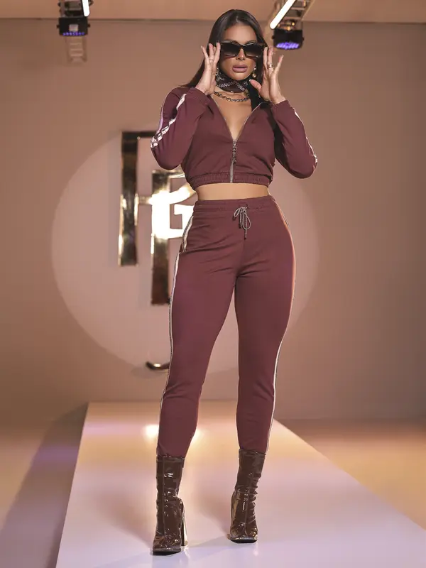 Calça Jogger Pit Bull Jeans Confortável com Amarração e Detalhe Lateral