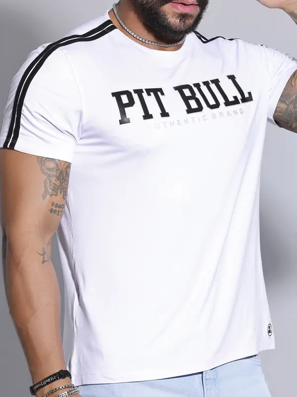 Camiseta Gola O Sofisticada com Estampa em Relevo Pit Bull Jeans Luxo