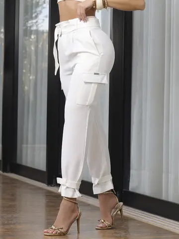 CALÇA ALFAIATARIA COM CINTO MODERNA E ELEGANTE EMPÓRIO PIT BULL
