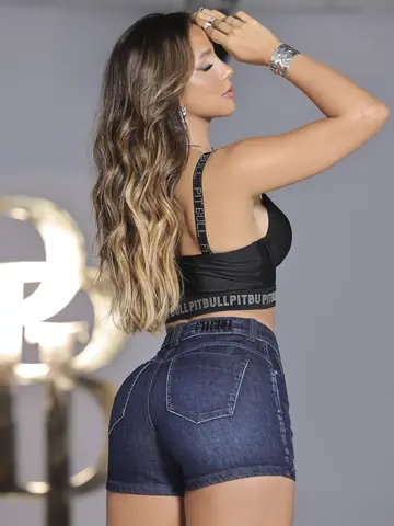 Cropped Pit Bull Jeans Moderno e Confortável com Alças Personalizadas