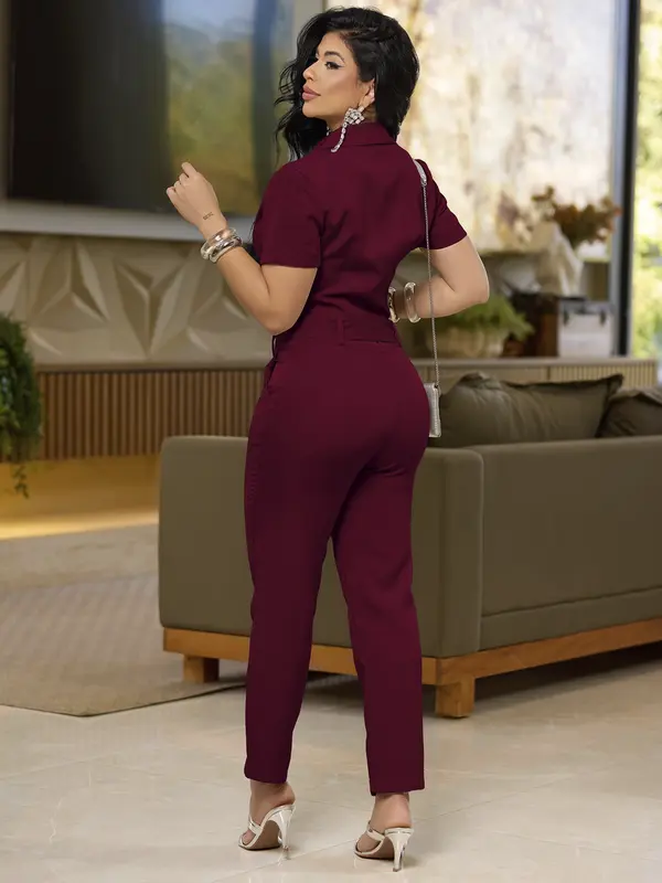 CONJUNTO CAMISA E CALÇA ELEGANTE COM CINTO EMPÓRIO PIT BULL