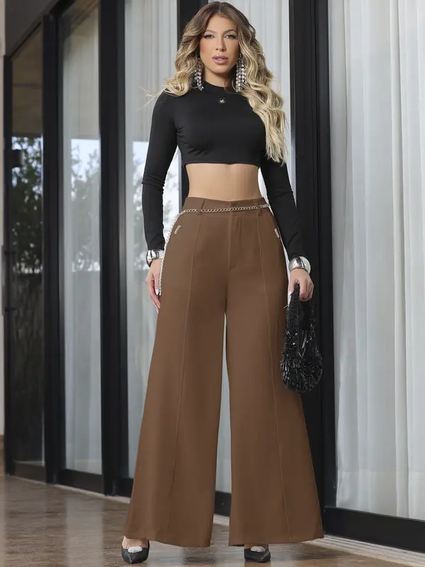 CALÇA PANTALONA COM CINTO CONFORTÁVEL E REFINADA EMPÓRIO PIT BULL