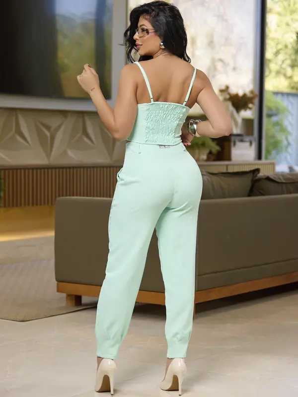 Conjunto Calça e Cropped Elegante com Toque Suave Empório Pit Bull