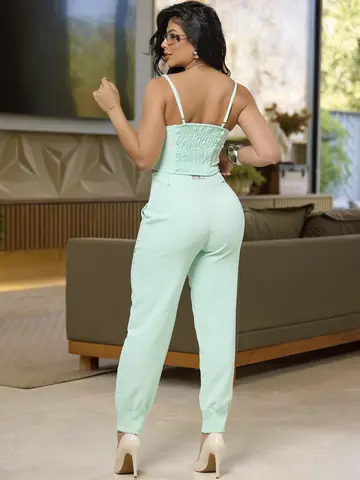 Conjunto Calça e Cropped Elegante com Toque Suave Empório Pit Bull