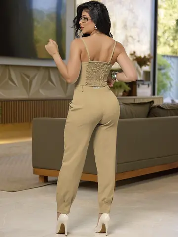 Conjunto Calça e Cropped Elegante com Toque Suave Empório Pit Bull