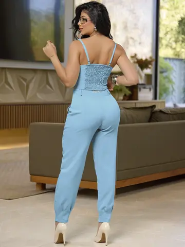 Conjunto Calça e Cropped Elegante com Toque Suave Empório Pit Bull