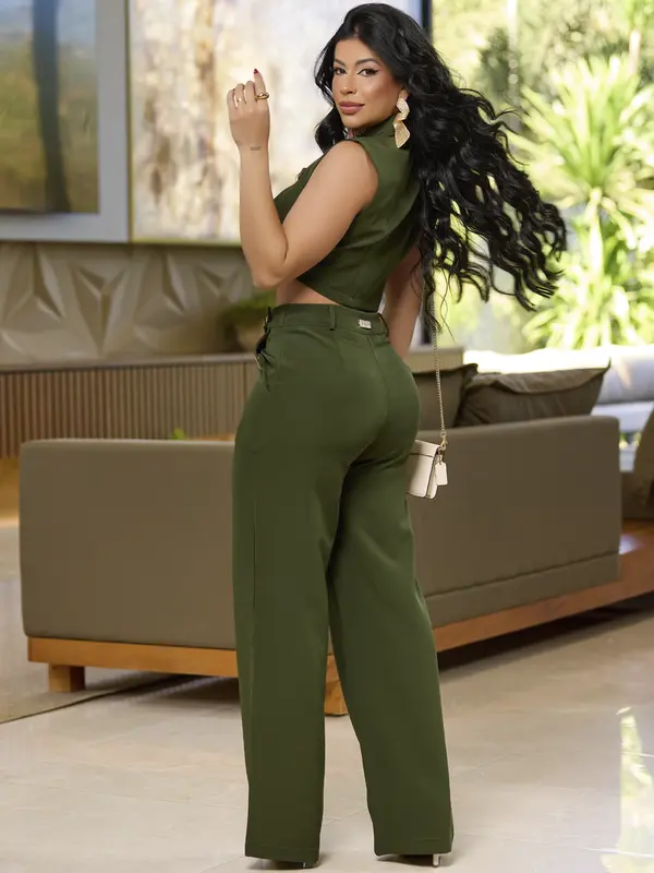 Conjunto Feminino Calça e Camisa Sofisticado e Elegante Empório Pit Bull