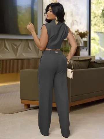 Conjunto Feminino Calça e Camisa Sofisticado e Elegante Empório Pit Bull