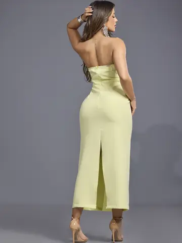 Vestido Midi Modelador Empório Pit Bull Elegante e Refinado
