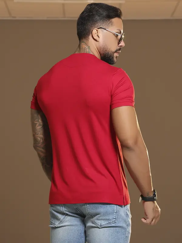 Camiseta Masculina Gola O Sofisticada e Casual Pit Bull Jeans