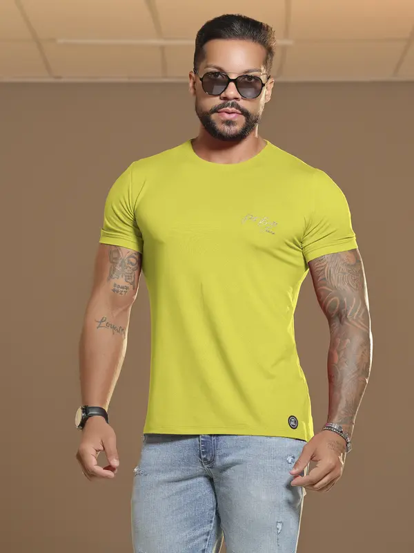 Camiseta Masculina Gola O Sofisticada e Casual Pit Bull Jeans