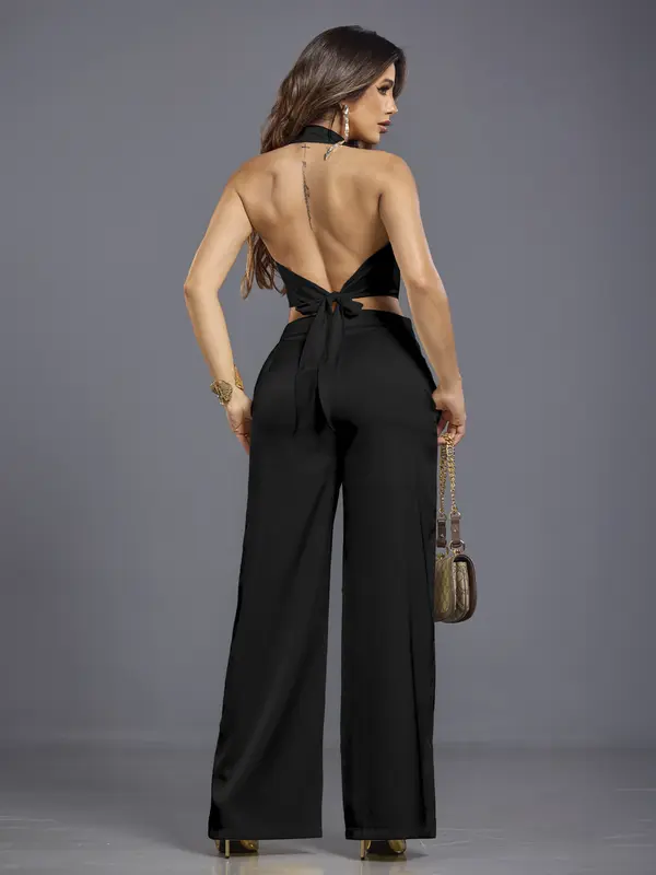 Conjunto Calça e Cropped Empório Pit Bull Sofisticado e Refinado