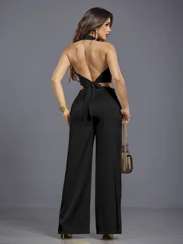 Conjunto Calça e Cropped Empório Pit Bull Sofisticado e Refinado