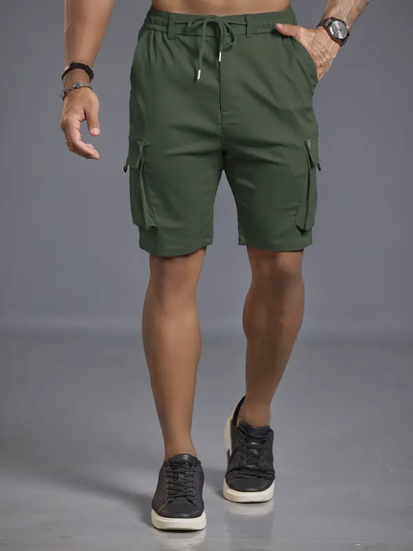 Bermuda Masculina Pit Bull Jeans Estilosa com Cordão e Bolsos Cargo