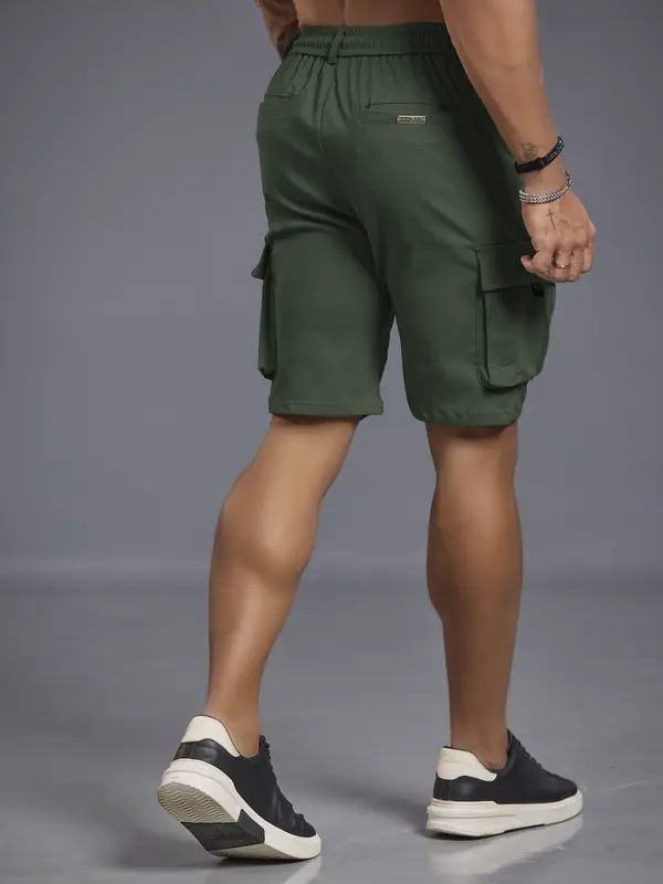 Bermuda Masculina Pit Bull Jeans Estilosa com Cordão e Bolsos Cargo