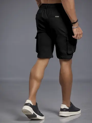 Bermuda Masculina Pit Bull Jeans Estilosa com Cordão e Bolsos Cargo