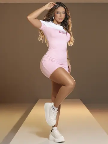 Vestido T-Shirt Modelador Fashion e Delicado Pit Bull Jeans Luxo