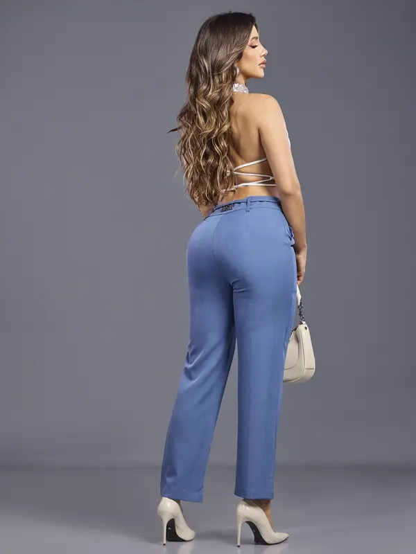 Calça Feminina Empório Pit Bull Elegante e Casual com Cordão de Amarração