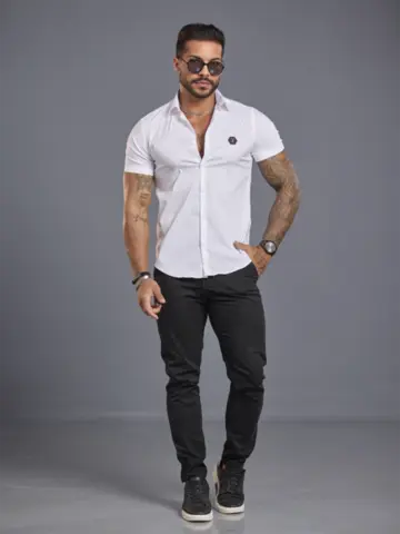 Camisa Masculina Estilosa e Versátil Pit Bull Jeans Luxo
