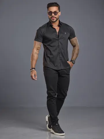 Camisa Masculina Estilosa e Versátil Pit Bull Jeans Luxo