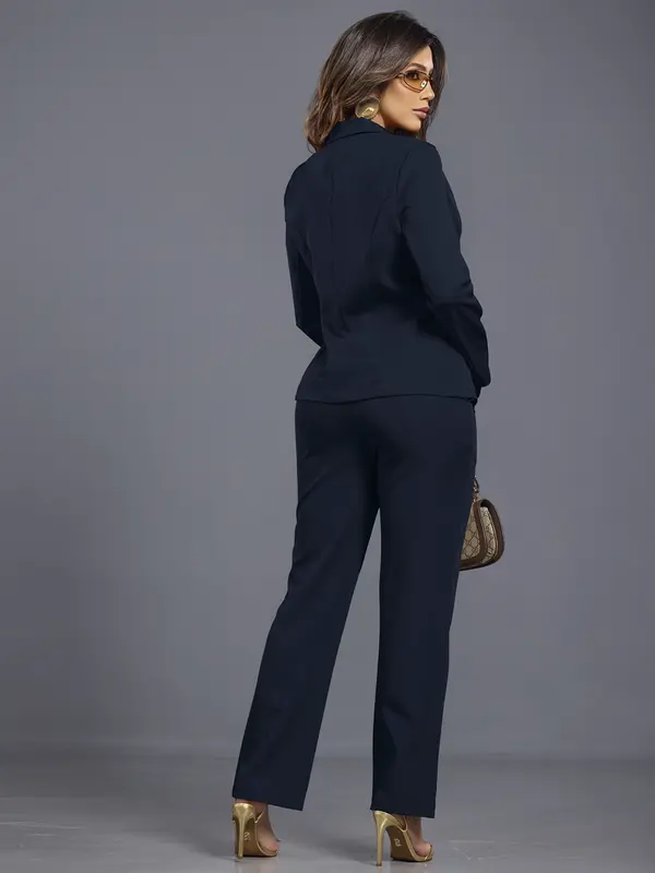 Conjunto Calça e Blazer Elegante e Refinado com Modelagem Estruturada Empório Pit Bull