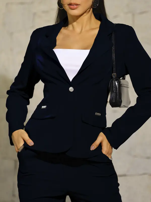 Conjunto Calça e Blazer Elegante e Refinado com Modelagem Confortável Empório Pit Bull
