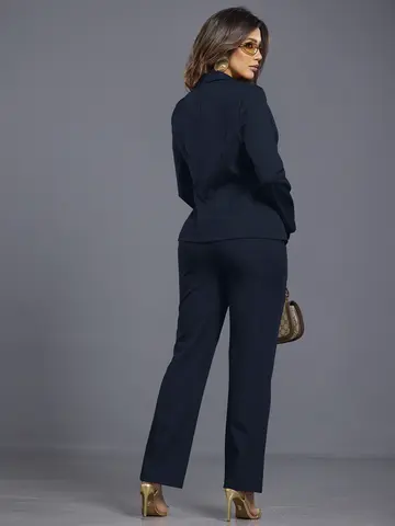 Conjunto Calça e Blazer Elegante e Refinado com Modelagem Estruturada Empório Pit Bull