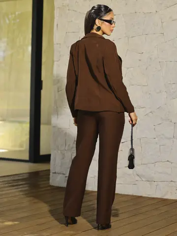 Conjunto Calça e Blazer Elegante e Refinado com Modelagem Confortável Empório Pit Bull