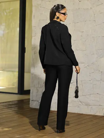 Conjunto Calça e Blazer Elegante e Refinado com Modelagem Confortável Empório Pit Bull