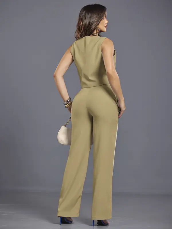 Conjunto Calça e Colete com Alfaiataria Elegante e Sofisticado Empório Pit Bull