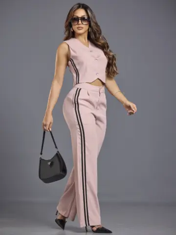 Conjunto Calça e Colete com Alfaiataria Elegante e Sofisticado Empório Pit Bull