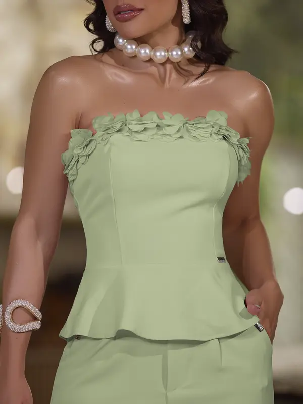 Conjunto Calça e Blusa Elegante Empório Pit Bull com Modelagem Elegante e Casual