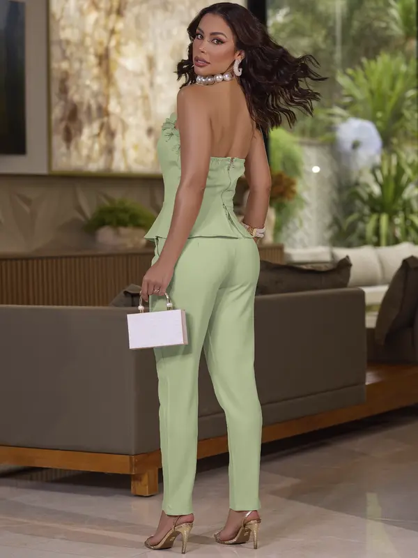 Conjunto Calça e Blusa Elegante Empório Pit Bull com Modelagem Elegante e Casual
