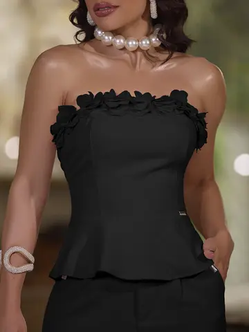 Conjunto Calça e Blusa Elegante Empório Pit Bull com Modelagem Elegante e Casual