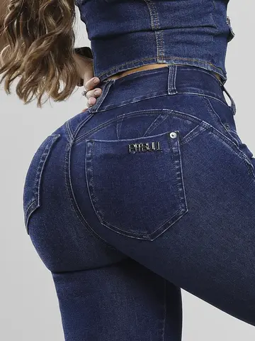 Calça Skinny Modeladora Lavado Escuro Pit Bull Jeans Estilosa
