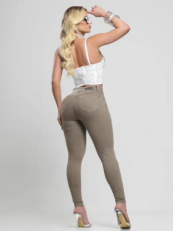 Calça Skinny Feminina Color Casual e Estilosa Pit Bull Jeans
