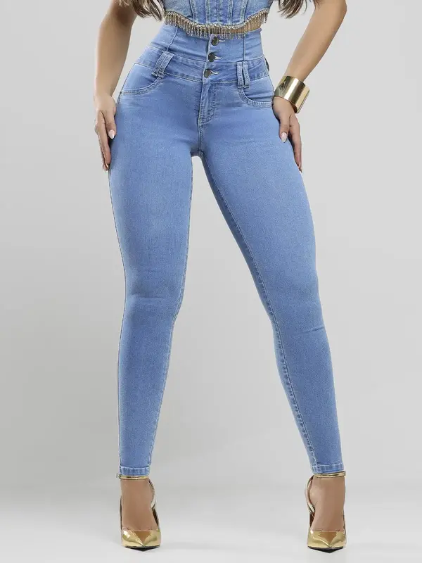 Calça Cintura Perfeita Clara Confortável e Sofisticada Pit Bull Jeans