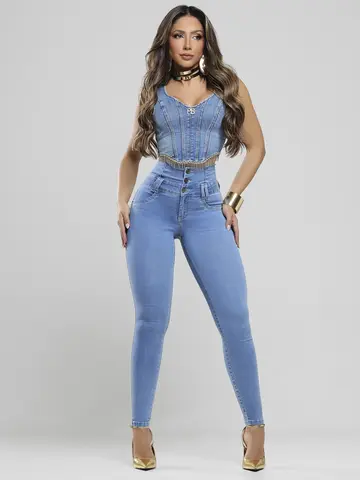 Calça Cintura Perfeita Clara Confortável e Sofisticada Pit Bull Jeans