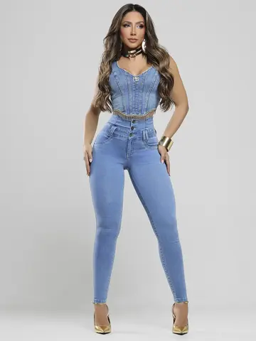 Calça Cintura Perfeita Clara Confortável e Sofisticada Pit Bull Jeans