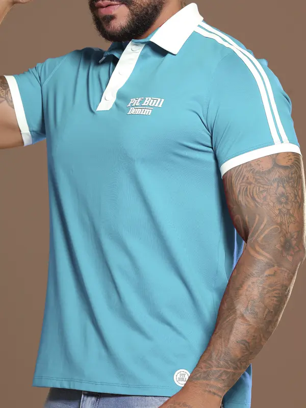 Polo Masculina Sofisticada e Estilosa com Detalhe em Relevo Pit Bull Jeans