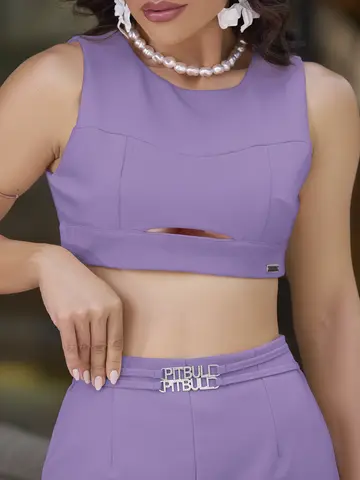 Conjunto Short e Cropped Casual e Confortável Empório Pit Bull